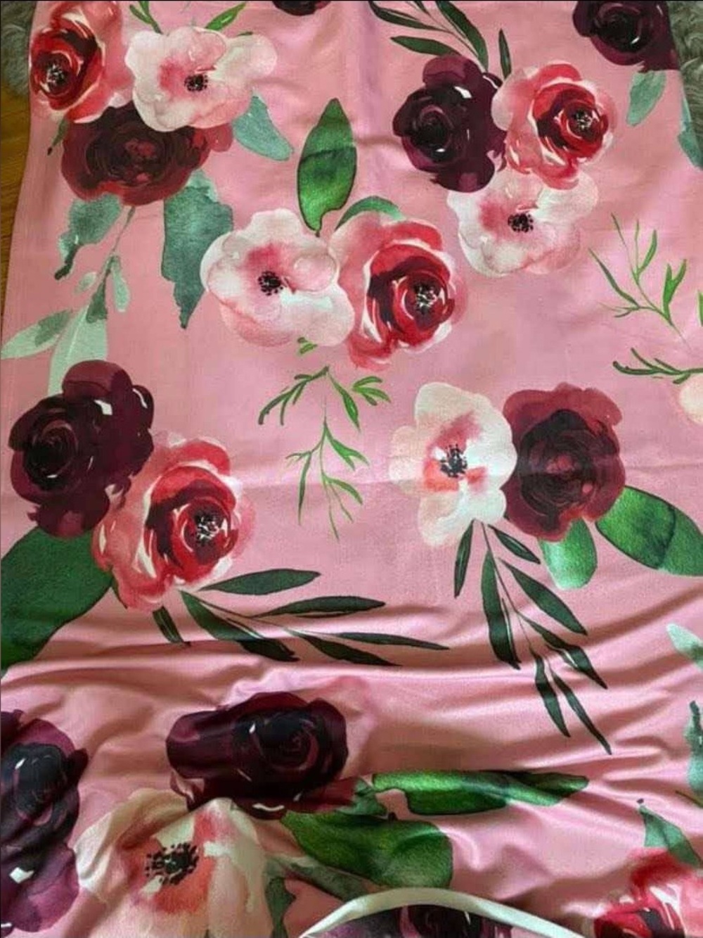 Pink Floral Print photo backdrop